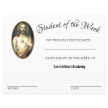 カソリック業績表彰学校証明書