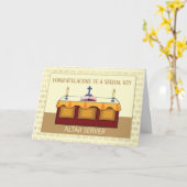 カソリック祭壇サーバーおめでとう カード (黄色い花)