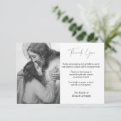 カソリック聖ハートイエズ葬式悔やみや弔慰 サンキューカード (スタンド正面)