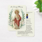 カソリック・チャイルド・イエス葬儀祈りの言葉メモリアル・カード (デスク)