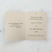 カソリッスペインのク悔やみや弔慰ミサ提供祈りの言葉 カード (内部)