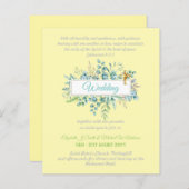 カソリッモダンク結婚式招待状の緑 (正面/裏面)