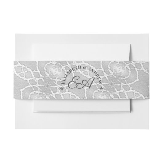 カソリッモノグラムのクフェイクサテンベリーバンド 招待状ベリーバンド (正面例)