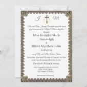 カソリッモノグラムのクヴィンテージウェディング招待状 招待状 (正面)