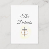 カソリッモノグラムのクヴィンテージ結婚式詳細カード エンクロージャーカード (裏面)