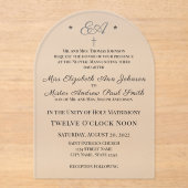 カソリッモノグラムのク結婚式招待状 アクリル招待状 (正面)