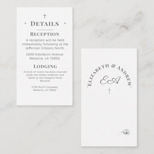 カソリッモノグラムのク詳細エンクロージャカード エンクロージャーカード (正面/裏面)