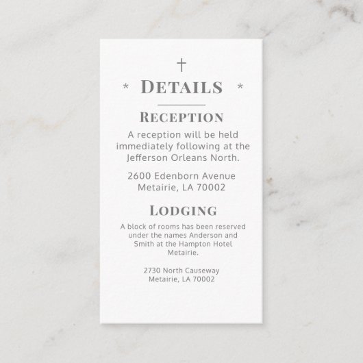 カソリッモノグラムのク詳細エンクロージャカード エンクロージャーカード (正面)