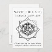 カソリッ伝統的クの聖なる家族は日付を保存 案内ポストカード (正面/裏面)