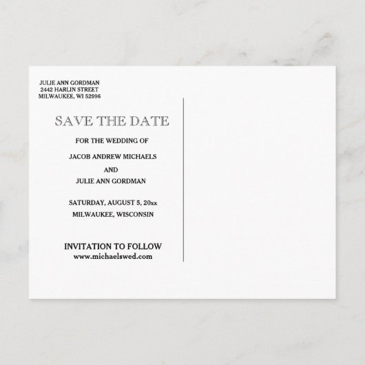 カソリッ伝統的クの聖なる家族は日付を保存 案内ポストカード (裏面)