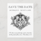 カソリッ伝統的クの聖なる家族は日付を保存 案内ポストカード (正面)