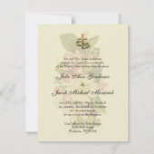 カソリッ伝統的クエレガントヴィンテージ結婚式 招待状 (裏面)