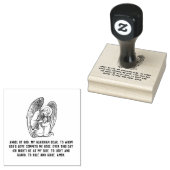 カソリッ伝統的クガーディアンエンジェル祈りの言葉 ラバースタンプ (押印)