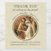 カソリッ伝統的クトリック新郎新婦ヴァージンメアリー ワインラベル (シングルラベル)