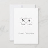 カソリッ伝統的クモノグラムのレスポンスカード 出欠カード (裏面)