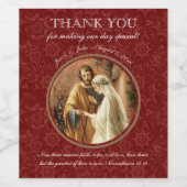 カソリッ伝統的クヴァージンメアリーマルーンダマスク ワインラベル (シングルラベル)