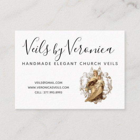 カソリッ伝統的クヴァージンメアリー山カーメルジェス 名刺 (正面)