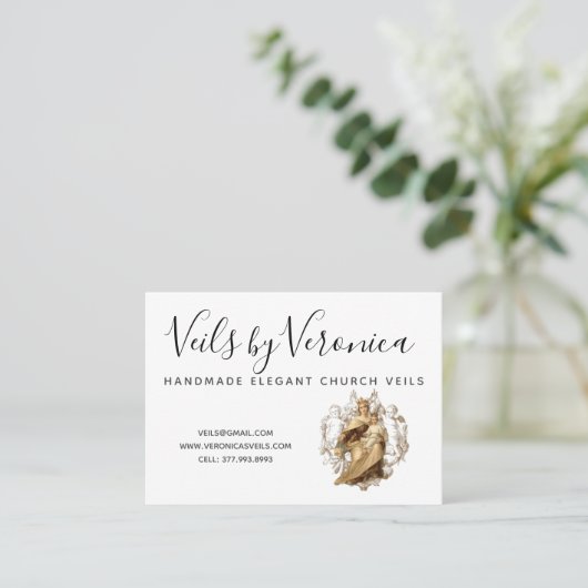 カソリッ伝統的クヴァージンメアリー山カーメルジェス 名刺 (スタンド正面)