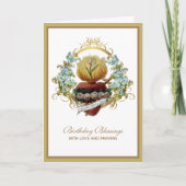 カソリッ伝統的クヴァージンメアリー誕生日祈りの言葉 カード (正面)