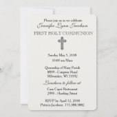 カソリッ伝統的クヴィンテージ招待状 招待状 (裏面)