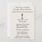 カソリッ伝統的クヴィンテージ招待状 招待状 (裏面)