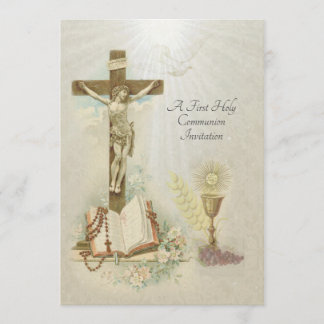 カソリッ伝統的クヴィンテージ招待状 招待状