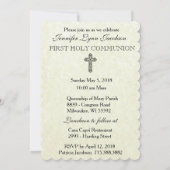 カソリッ伝統的クヴィンテージ招待状 招待状 (裏面)