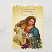 カソリッ伝統的クヴィンテージ招待状 招待状 (正面/裏面)