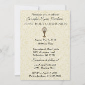 カソリッ伝統的クヴィンテージ招待状 招待状 (裏面)