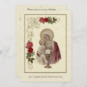 カソリッ伝統的クヴィンテージ招待状 招待状 (正面/裏面)