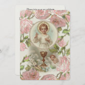 カソリッ伝統的クヴィンテージ招待状 招待状 (正面/裏面)