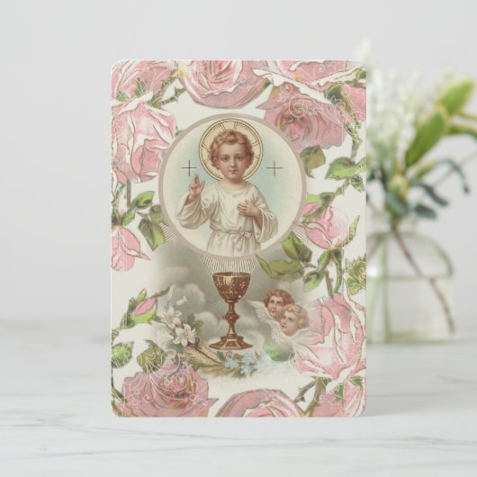 カソリッ伝統的クヴィンテージ招待状 招待状 (スタンド正面)