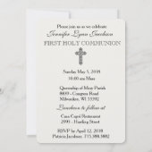 カソリッ伝統的クヴィンテージ招待状 招待状 (裏面)