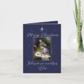 カソリッ伝統的ク出生クリスマスカード シーズンカード (正面)