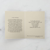 カソリッ伝統的ク悔やみや弔慰の弔問の十字架 カード (内部)