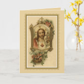 カソリッ伝統的ク悔やみや弔慰イエスラム カード (黄色い花)