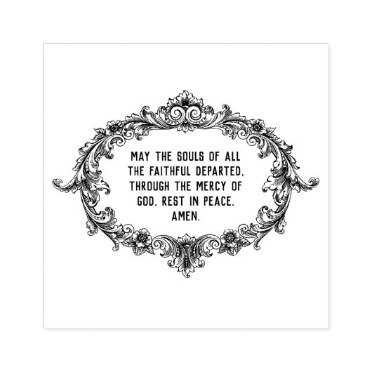 カソリッ伝統的ク祈りの言葉貧しい魂の煉獄 ラバースタンプ (インプリント)