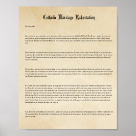 カソリッ伝統的ク結婚勧告ポスター ポスター