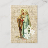 カソリッ伝統的ク結婚式の引き出物神聖カード 名刺 (正面)