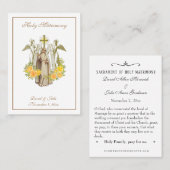 カソリッ伝統的ク結婚式の引き出物神聖カード 名刺 (正面/裏面)