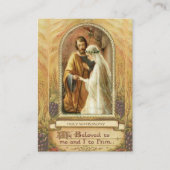 カソリッ伝統的ク結婚式の引き出物神聖カード 名刺 (正面)