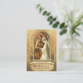 カソリッ伝統的ク結婚式の引き出物神聖カード 名刺 (スタンド正面)