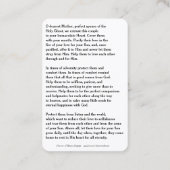 カソリッ伝統的ク結婚式の引き出物神聖カード 名刺 (裏面)