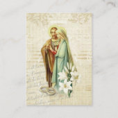 カソリッ伝統的ク結婚式の引き出物神聖カード 名刺 (正面)