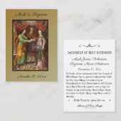 カソリッ伝統的ク結婚式の引き出物神聖カード 名刺 (正面/裏面)