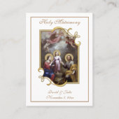 カソリッ伝統的ク結婚式の引き出物神聖カード 名刺 (正面)