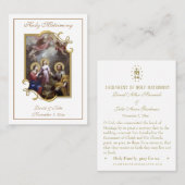 カソリッ伝統的ク結婚式の引き出物神聖カード 名刺 (正面/裏面)