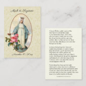 カソリッ伝統的ク結婚式の引き出物神聖カード 名刺 (正面/裏面)
