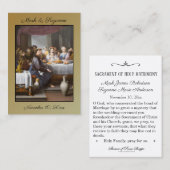 カソリッ伝統的ク結婚式の引き出物神聖カード 名刺 (正面/裏面)