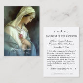 カソリッ伝統的ク結婚式の引き出物神聖カード 名刺 (正面/裏面)